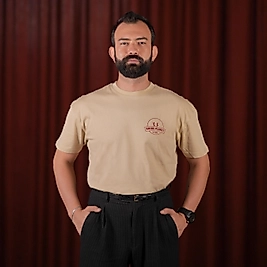 Swing Planet Özel Tasarım Krem Oversize Unisex T-Shirt