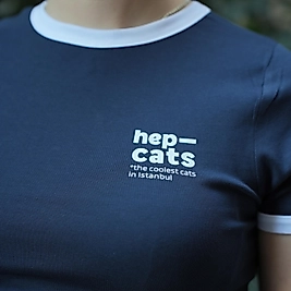 Hepcats Özel Tasarım Garnili Lacivert T-Shirt