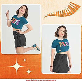 Rhytm is jump'in Slim Fit Crop T-Shirt