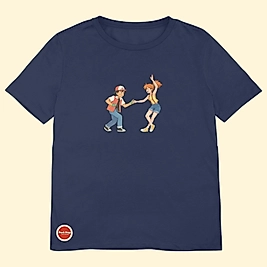 Ash & Misty Swing Out Hero Pokemon - Regular Fit Lacivert