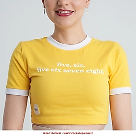 Five, Six Slim Fit Crop T-Shirt