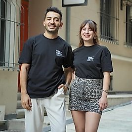 Hepcats Özel Tasarım Siyah Oversize Unisex T-Shirt