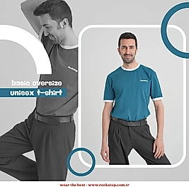 Rock Step Basic Petrol Mavisi Oversize T-Shirt